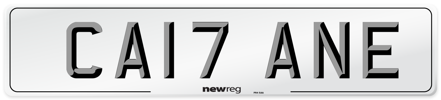CA17 ANE Number Plate from New Reg